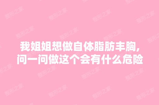 我姐姐想做自体脂肪丰胸,问一问做这个会有什么危险？我们是 临沂的...