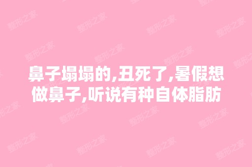 鼻子塌塌的,丑死了,暑假想做鼻子,听说有种自体脂肪隆鼻,武汉有...