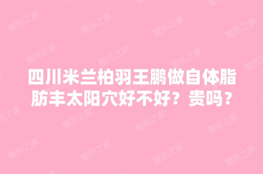 四川米兰柏羽王鹏做自体脂肪丰太阳穴好不好？贵吗？