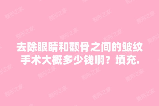 去除眼睛和颧骨之间的皱纹手术大概多少钱啊？填充...