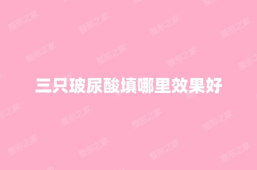 三只玻尿酸填哪里效果好