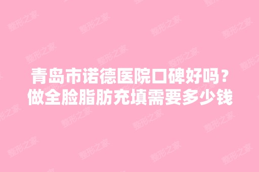 青岛市诺德医院口碑好吗？做全脸脂肪充填需要多少钱啊？怎么样？...