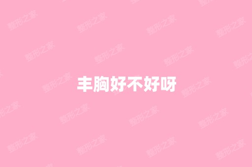 丰胸好不好呀