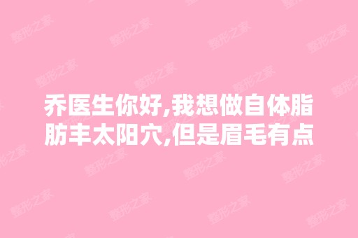 乔医生你好,我想做自体脂肪丰太阳穴,但是眉毛有点一高一低 可不可...