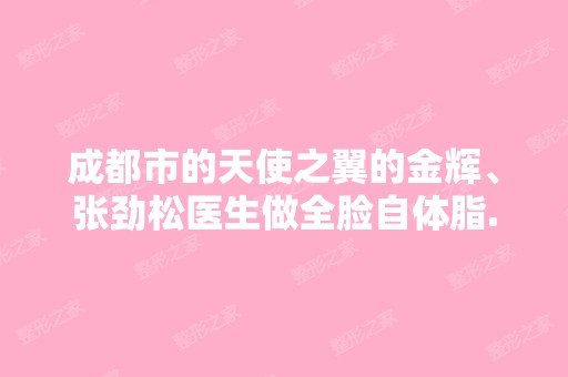 成都市的天使之翼的金辉、张劲松医生做全脸自体脂...