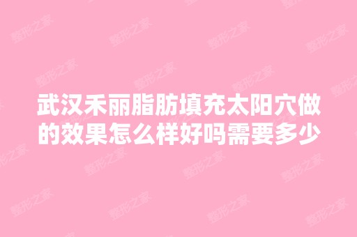 武汉禾丽脂肪填充太阳穴做的效果怎么样好吗需要多少钱