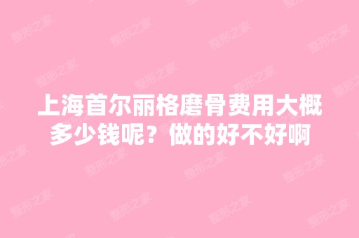 上海首尔丽格磨骨费用大概多少钱呢？做的好不好啊