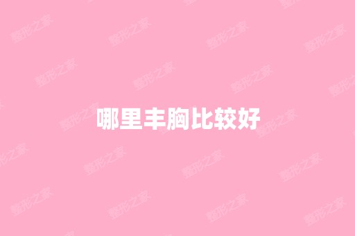 哪里丰胸比较好