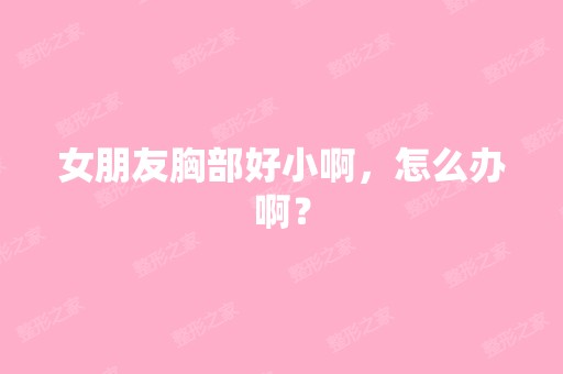 女朋友胸部好小啊，怎么办啊？