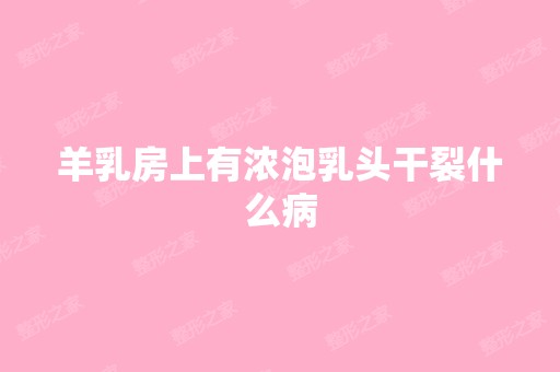 羊乳房上有浓泡乳头干裂什么病