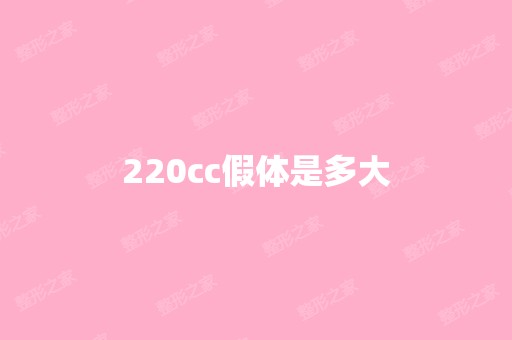 220cc假体是多大