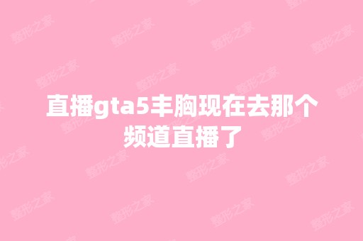 直播gta5丰胸现在去那个频道直播了