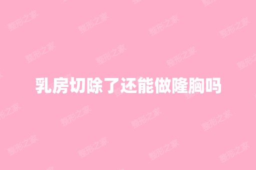 乳房切除了还能做隆胸吗