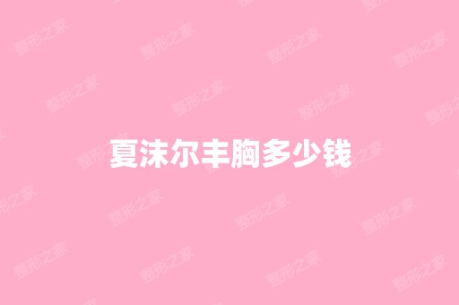 夏沫尔丰胸多少钱