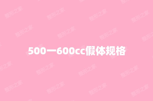 500一600cc假体规格