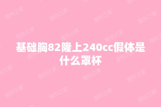 基础胸82隆上240cc假体是什么罩杯