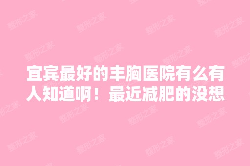 宜宾比较好的丰胸医院有么有人知道啊！近减肥的没想到胸都减下来了...