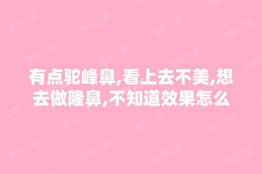 有点驼峰鼻,看上去不美,想去做隆鼻,不知道效果怎么样？