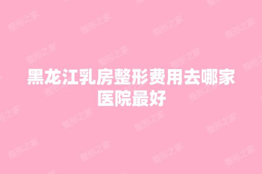 黑龙江乳房整形费用去哪家医院比较好