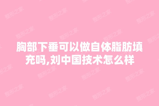 胸部下垂可以做自体脂肪填充吗,刘中国技术怎么样