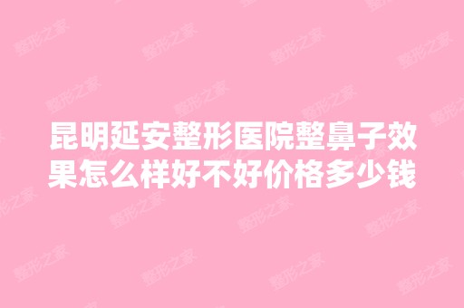 昆明延安整形医院整鼻子效果怎么样好不好价格多少钱