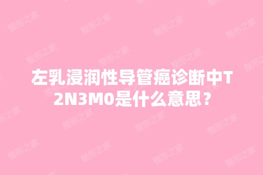 左乳浸润性导管癌诊断中T2N3M0是什么意思？