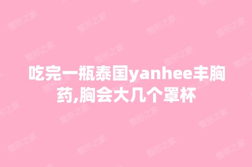 吃完一瓶泰国yanhee丰胸药,胸会大几个罩杯