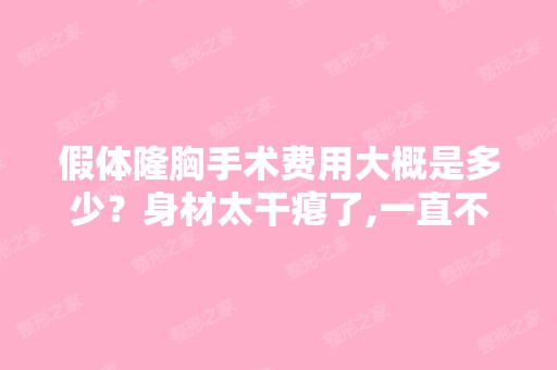 假体隆胸手术费用大概是多少？身材太干瘪了,一直不自信