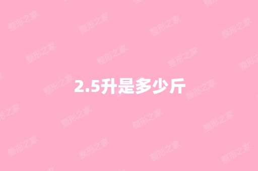 2.5升是多少斤