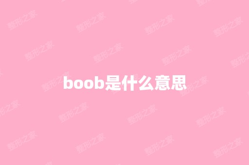 boob是什么意思