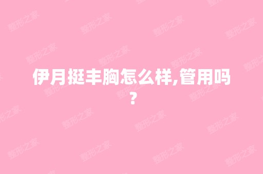 伊月挺丰胸怎么样,管用吗？