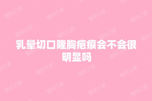 乳晕切口隆胸疤痕会不会很明显吗