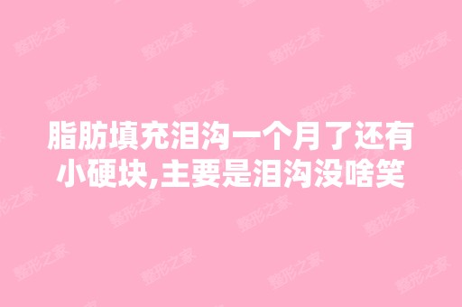 脂肪填充泪沟一个月了还有小硬块,主要是泪沟没啥笑话,是恢复期没...