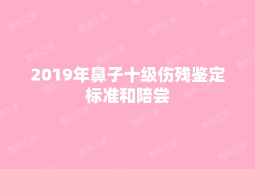 2024年鼻子十级伤残鉴定标准和陪尝