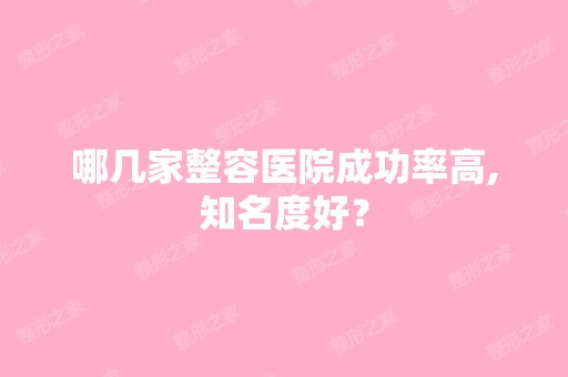 哪几家整容医院成功率高,知名度好？