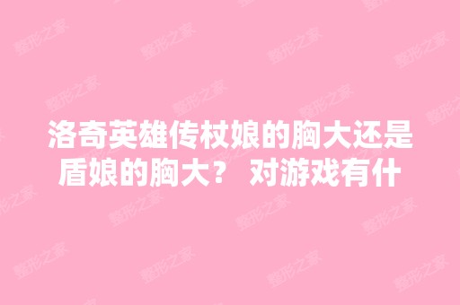 洛奇英雄传杖娘的胸大还是盾娘的胸大？ 对游戏有什么影响呢 ？