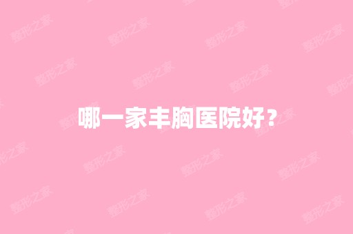 哪一家丰胸医院好？