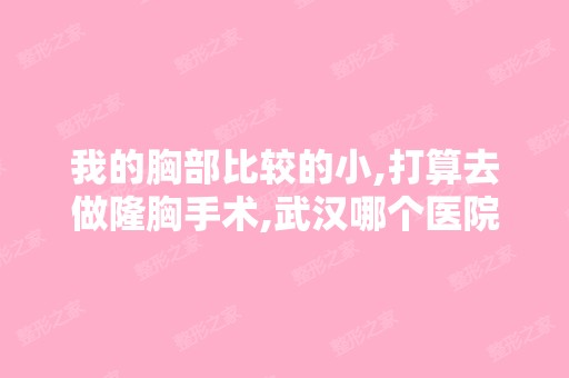 我的胸部比较的小,打算去做隆胸手术,武汉哪个医院做隆胸好？武汉...