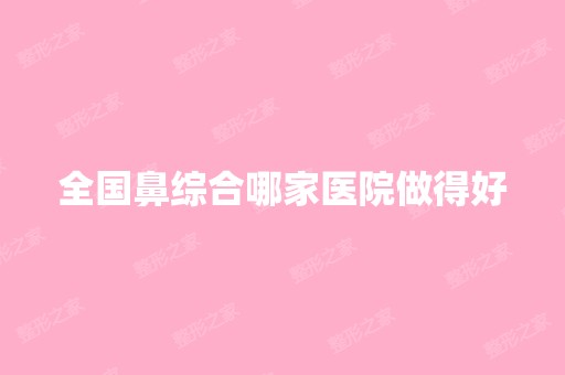 全国鼻综合哪家医院做得好