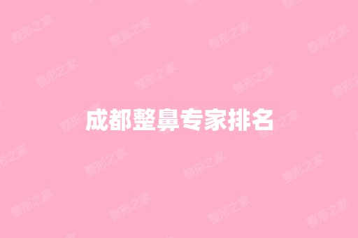 成都整鼻专家排名