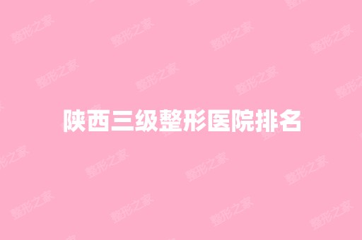 陕西三级整形医院排名