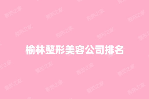 榆林整形美容公司排名