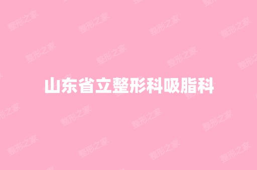 山东省立整形科吸脂科