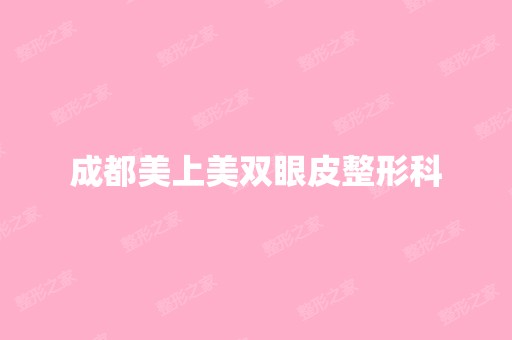 成都美上美双眼皮整形科