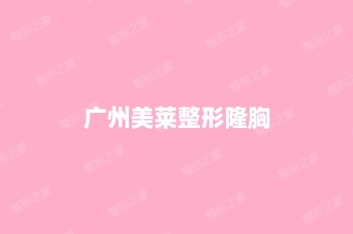 广州美莱整形隆胸