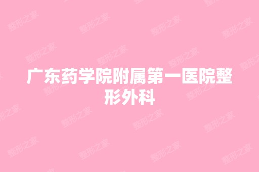 广东药学院附属第一医院整形外科