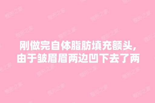 刚做完自体脂肪填充额头,由于皱眉眉两边凹下去了两条线,如何解决...