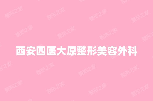 西安四医大原整形美容外科