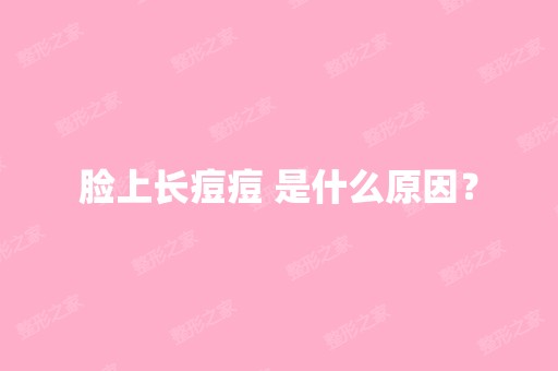 脸上长痘痘 是什么原因？