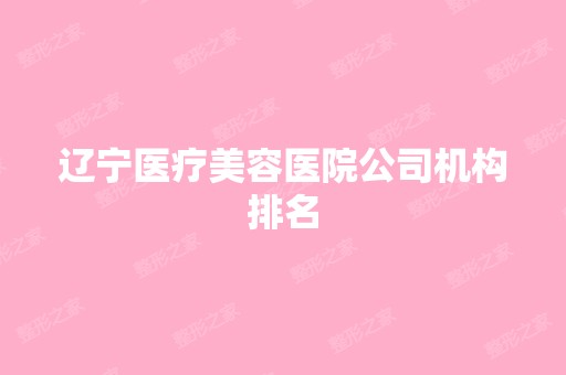 辽宁医疗美容医院公司机构排名